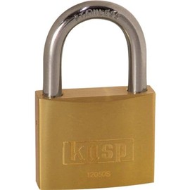 Kasp K12050SD Brass Padlock 50 mm Stainless Steel Shackle, Gold