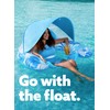 Sloosh Pool Floats with Canopy Adult,XL Inflatable Pool Lounge Chairs