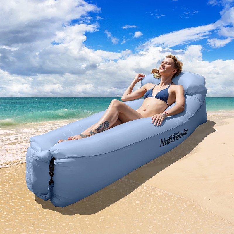 Naturehike Inflatable Recliner Chair, Waterproof Inflatable Sofa with Portable Backpack,