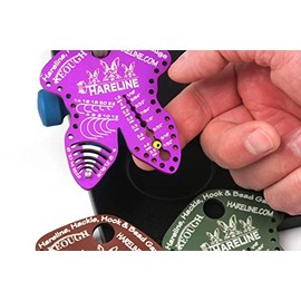 Hareline Hackle, Hook & Bead Gauge- Andodized Purple