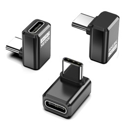 TFAK 3 Pack 240W USB C Right Angle Adapter,90 Degree USB C Adapter
