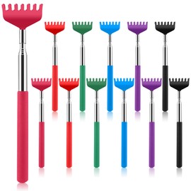 NICEMOVIC 12 Pack Extendable Back Scratcher Bulk, Stocking Stuffers White Elephant Gifts for Adults Women Men, Portable Metal Back Massager Tool Novelty Idea Prizes Gifts for Birthday/Festival/Party