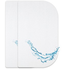 Lovely Hippo Mattress Protector 50 x 89 - 100% Waterproof - Compatible with Babybay Maxi, Boxspring, Comfort and Comfort Plus - Waterproof Mattress Protector Side Cot (2, 50 x 89 cm)