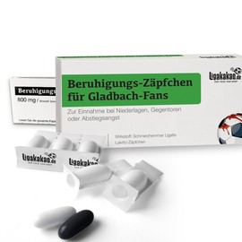 Soothing suppositories for Gladbach fans -Liquorice suppositories for Gladbach fans, to help handle defeats, opponents and fear of failure, crazy men gift sets