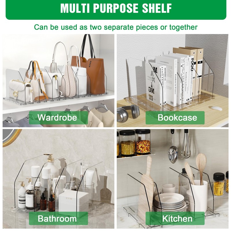 DGFCK Bag & Purse Organizer for Closet, 4 Sets Adjustable