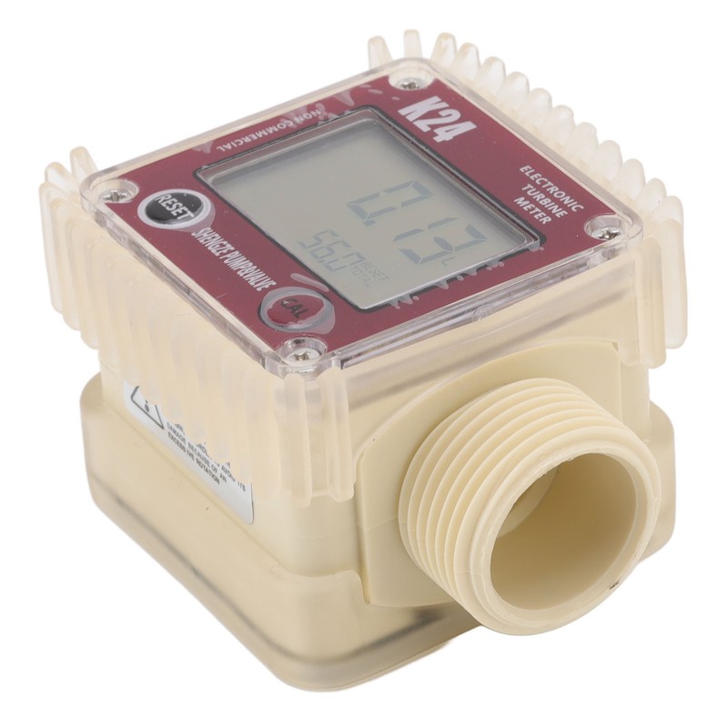 Digital Turbine Flow Meter 20BAR High Accuracy LCD Display G1