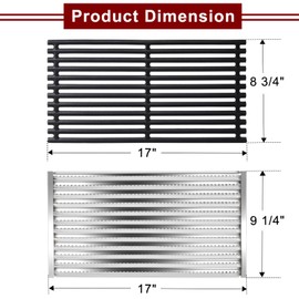Hiorucet Grill Emitters Cooking Grates for Charbroil TRU-Infrared 463642316 466642416 463644220 463245518, Replacement for Charbroil Signature 463632520 463246118 463675016 G362-2100-W1 G369-0030-W2