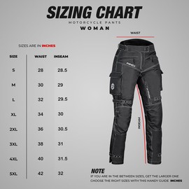Motorcycle Pants for Women Waterproof All Season with CE Armored & Cordura Fabric Womens Overpants Enduro Touring Dual Sports | Medium Black