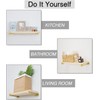 OVOV 6 Pack Gold Shelf Brackets 10 Inch Floating Shelf