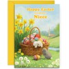 Niece Easter Card - Hoppy Easter - Medium Sized Card