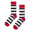 Happy Socks Unisex Socks, Blue, Red, White