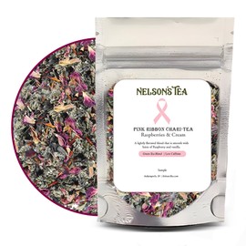 Nelson's Tea Raspberry & Cream - Cut & Sifted Raspberry Loose Leaf Tea with Rooibos Green Tea, Dried Red Raspberry Leaf, Marigold, Hibiscus, Rose Petals, and Safflower (Sample)