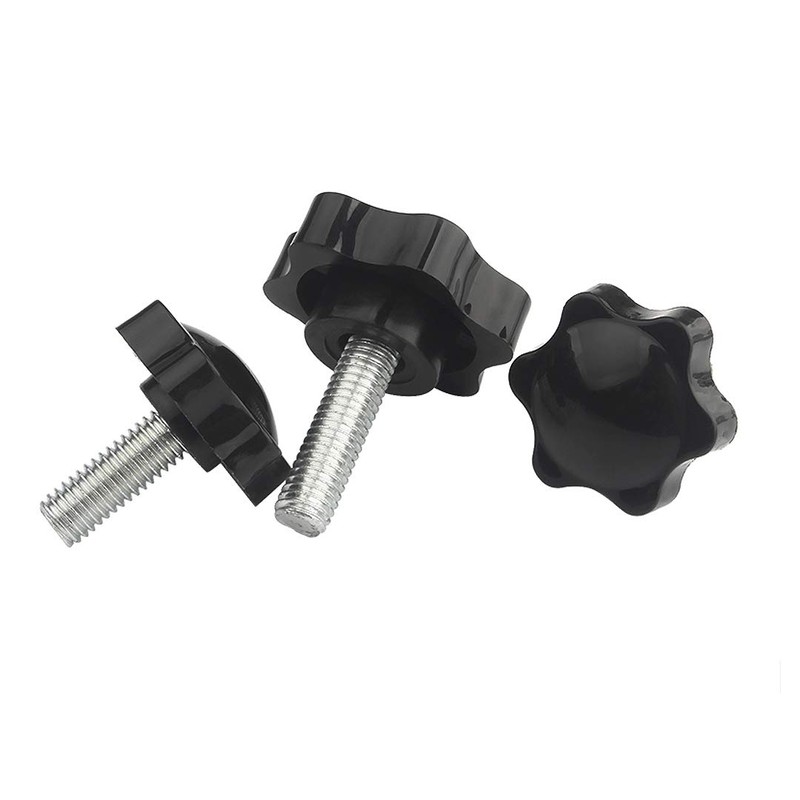 BOZONLI Thumb Screw Bolts, Six-Star Shape Head Knob Full Thread