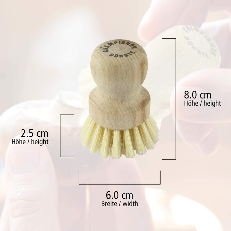 Lantelme Vegetable Brush Wooden Mushroom Brushes Fruit Vegetable Cleaning Brush