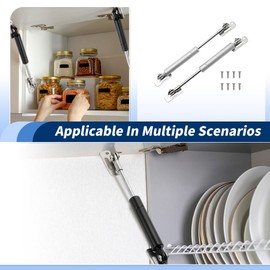 ARISELIFT 7inch/180mm 4lb/20N/2kg Gas Springs, 7" Gas Struts Hydraulic Lift Support for Cabinet Lid Toolbox Cover,2 Pcs, Silver Tone