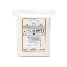 Stellar Factory - Premium Card Sleeves, Rounded, 2.5" x 3.5" (112 Count) (100% Clear)