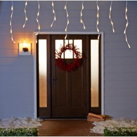 GE 'Energy Smart' 150 LED Constant Mini White Plug-in Outdoor Icicle Christmas Lights