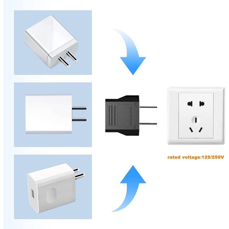 Europe to US Plug Adapter, HICITY 8-Pack Travel Power Plug