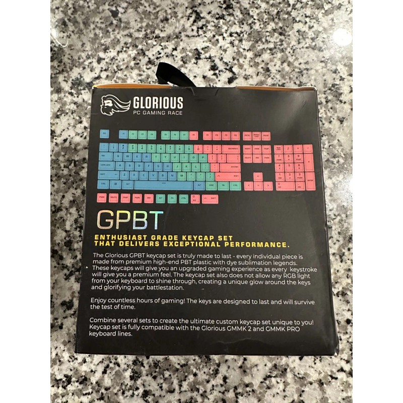 Glorious GPBT Dye Sublimated Keycaps (Pastel) - Thick PBT Plastic