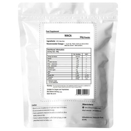 UKHealthHouse Premium Maca Root 50g Powder - Raw (Strong 4 Root Peruvian Superfood) 100% Maca Korzeń Proszek High Peruvian Energy Support