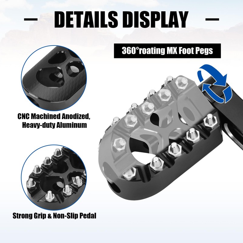 KAMIYONG MX Style Shifter Peg Anti-Skid Motorcycle Shift Lever Footpegs