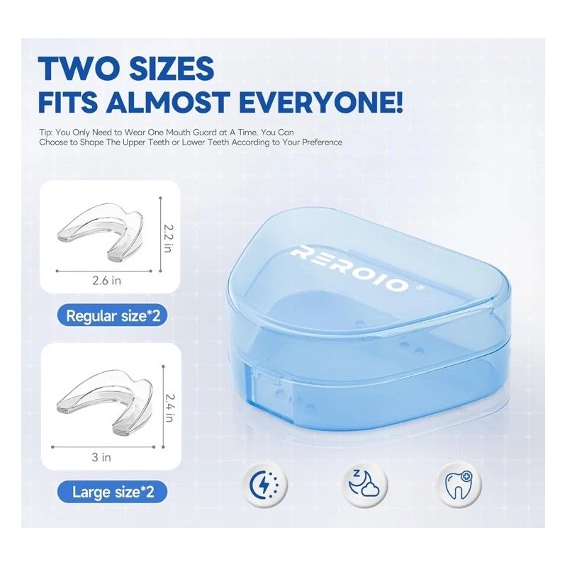Reroio Mouth Guard 2 Sizes, Pack of 2 for Teeth