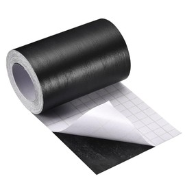 GLOKUUCA Wood Grain Repair Tape - 1 Pack Self Adhesive Wood Tape Fits for Tables Doors Floor Furniture Renovation - PVC Durable Multi-Use Adhesive Patch - (4.7-inch x 16-ft Black)