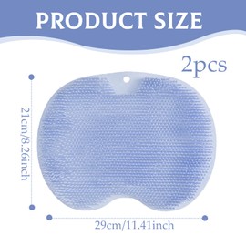 2PCS Shower Foot Scrubber Mat, Scrubber for Shower, Foot and Toe Cleaning Exfoliating Massage Brush Pad, Promote Blood Circulation, Wall Mounted