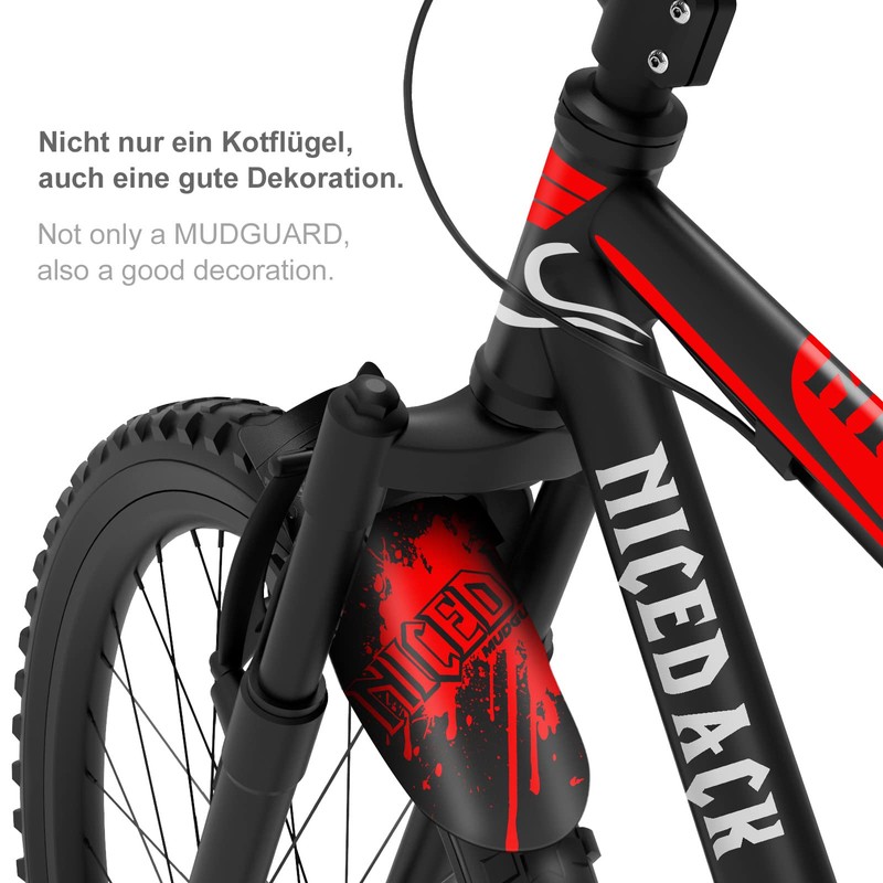 NICEDACK Mud Guard, 2Pcs MTB Bicycle Mudguards for 26" 650B