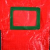 Christmas Wreath Storage Bag PE Woven Fabric Dustproof Round Red