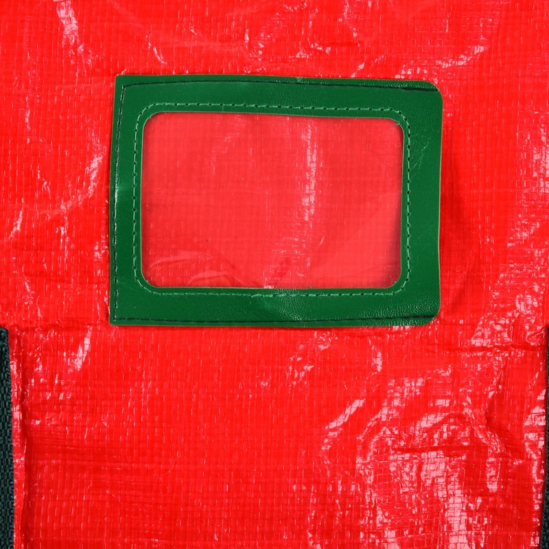 Christmas Wreath Storage Bag PE Woven Fabric Dustproof Round Red
