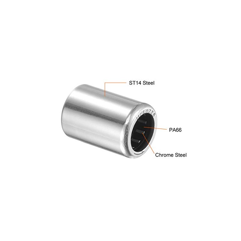 sourcing map Needle Roller Bearings 12mm Bore 18mm OD 26mm