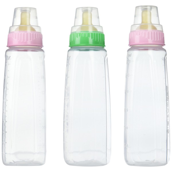 Gerber First Essential Clear View BPA Free Plastic Nurser With Latex Nipple, 9 Ounce, 3 Pack