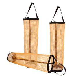 KICHOUSE 3pcs Tennis Ball Pouch Breathable Mesh Storage Bag with Drawstring for Tennis Baseball Golf Balls Convenient Hanging Design for Easy Carrying and Organization