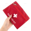 AUEAR, 5 Pack First Aid Kit Empty Pouch Bag Red