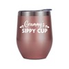 Grammy's Sippy Cup Wine Tumbler 12Oz - Grammy Rose Gold