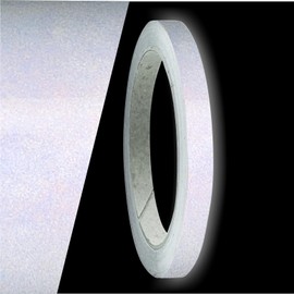siviwonder Decorative Strips White Reflective Reflective Sticker 9 mm Length 10 m Car Reflective Tape White