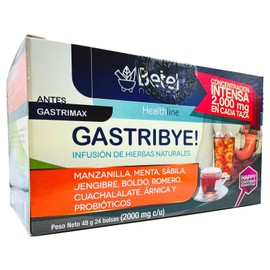 Betel Naturalk Gastribye Herbal Tea by Betel Natural - Natural Gastric Support - 24 Tea Bags