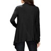 LL WSK849 Women's Long Sleeve Lightweight Draped Front Open Asymmetrical