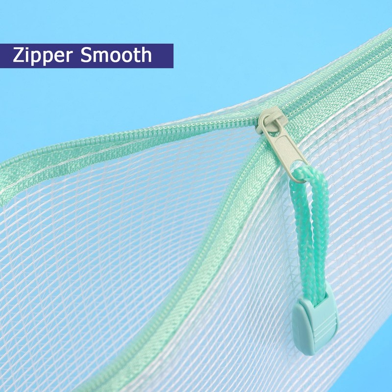 Tamaki 10 Pack Small Mesh Zipper Pouch Bags A6 Size