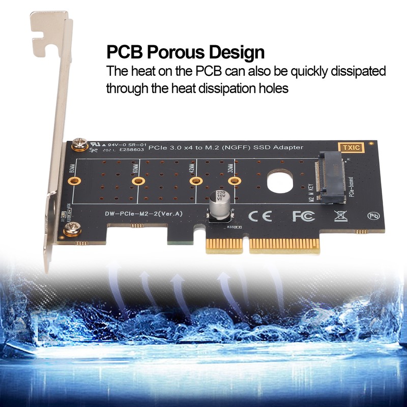 M.2 To Pcie Adapter PCB Gold Plated M.2 NVME to