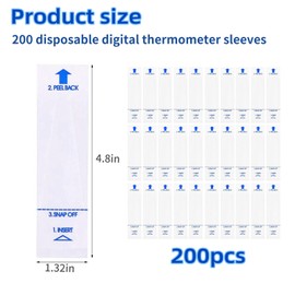 100 Pieces Digital Thermometer Probe Covers Disposable Thermometer Sleeves Universal Electronic Thermometer Covers for Accurate Sanitary Oral, Rectal and Underarm Digital