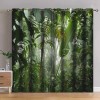 Unbranded Tropical Rainforest Green Plant Blackout Curtains Nature Scenery Decor