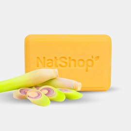 NATSHOP  Jabn Facial y Corporal Lemongrass 100 Natural  Refrescante  Propiedades Antibacterianas y Ctricas - Jabn de Bao y Cuidado de la Piel - Skin  