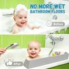 Bathtub Splash Guard with Strong Suction Cups, Silicone Splash Guard