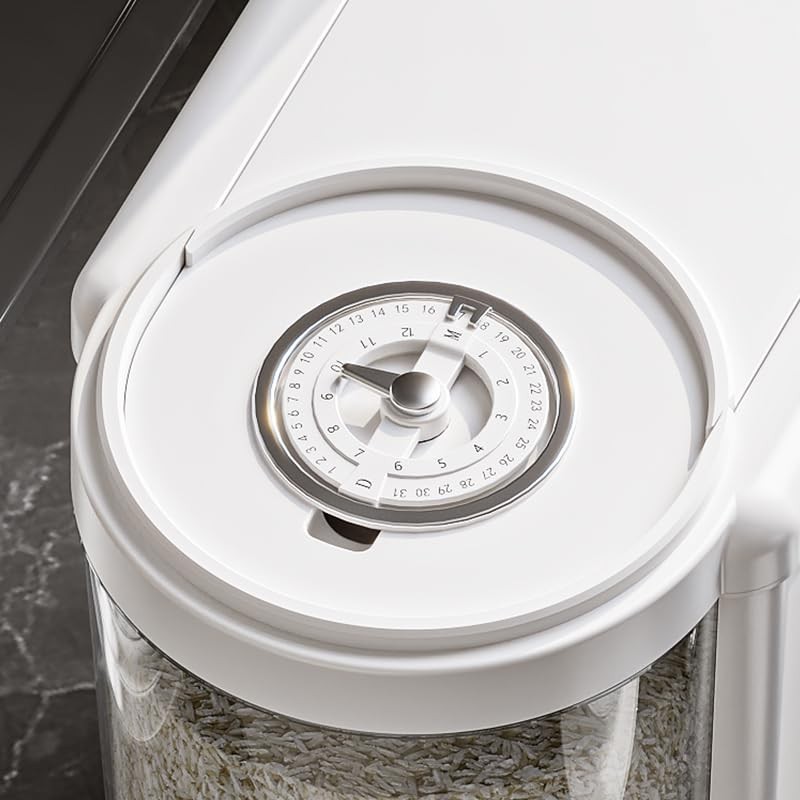 Huishun 25 Lbs Rice Container with Measuring Cup, Upgraded Built-in