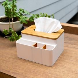 Astro Tissue Case, White, Approx. W 711-60 x D 6.4 x H 4.3 inches (18 x 16.2 x 10.8 cm), Tissue Box, Small Storage, Tabletop Storage