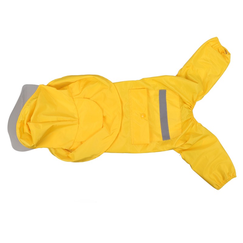 Dog Raincoat Waterproof Breathable Adjustable Hooded Dog Raincoat with Pocket