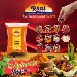Rani Tandoori Masala (Natural, No Colors Added) Indian 11-Spice Blend 14oz (400g) ~ Salt Free | Vegan | Gluten Friendly | NON-GMO | Kosher | Indian Origin