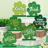 6Pcs St Patricks Day Decorations Table Wooden Centerpiece Happy St.